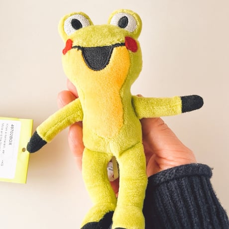 チェコ　現行品　クルテクの友達のカエル　ぬいぐるみ小