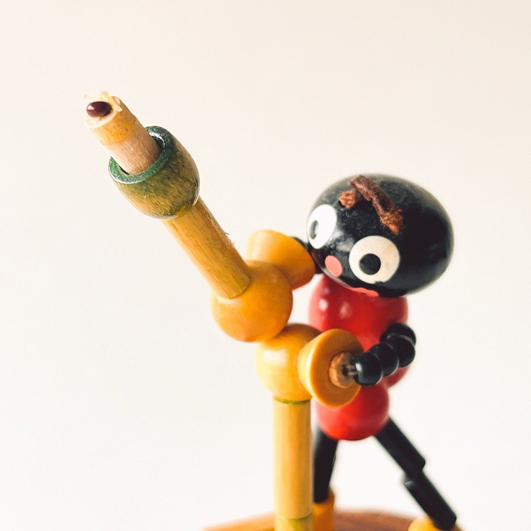 チェコスロバキア 木製おもちゃ 赤い服の蟻 ぐにゃぐにゃ人形 1980年代