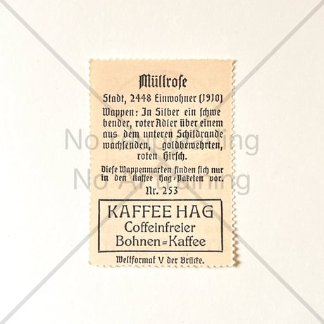 コーヒー・ハーグ広告切手　Müllrose
