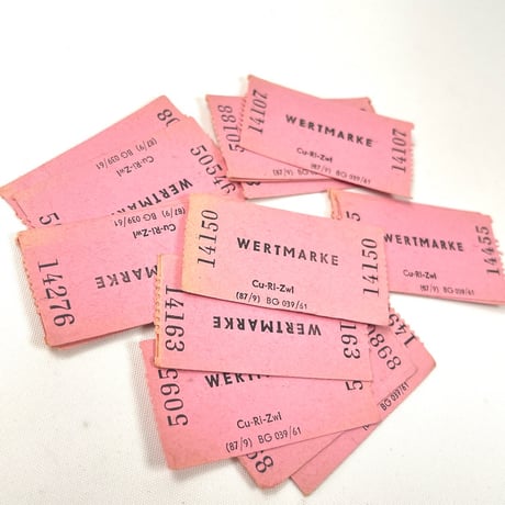 東ドイツ　Wertmarke（引換券）ピンク　チケット　１枚売り