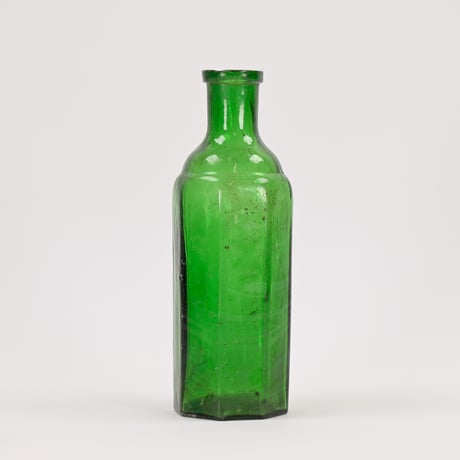ドイツ　Lysoform　小　グリーン　ガラス瓶39　100ml　入り口欠け