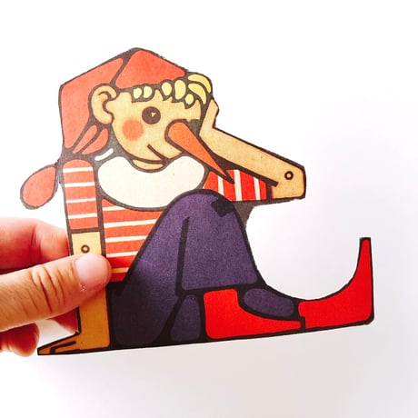 ダイカット　厚紙 　ピノキオ　右向き