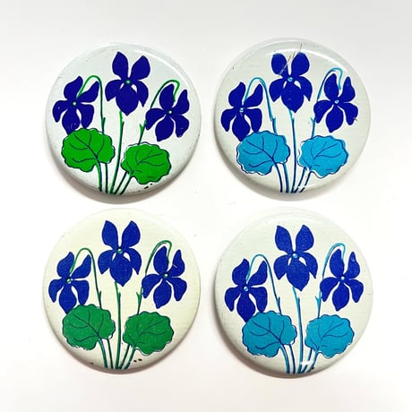 ソビエト　缶バッジ - Alpenveilchen, blau - 1970s