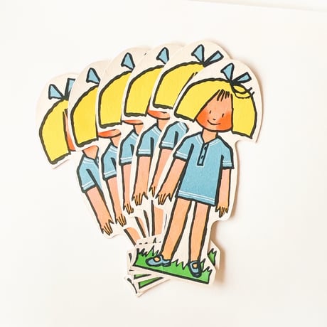 ダイカット　厚紙 　水色の服