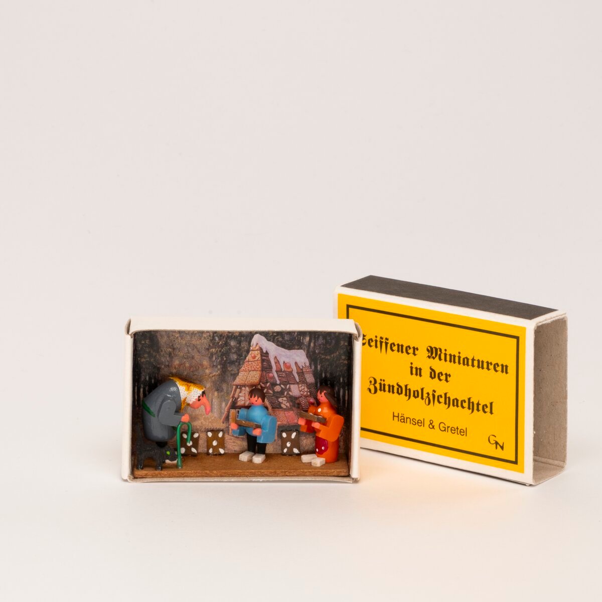ドイツ ザイフェン 人形 ヘンゼルとグレーテル マッチ箱 木製 | こぐま舎
