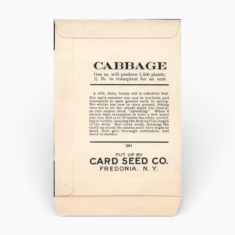 シードパケット　種袋　アメリカ　CABBAGE EARIY JERSEY WAKEFIELD