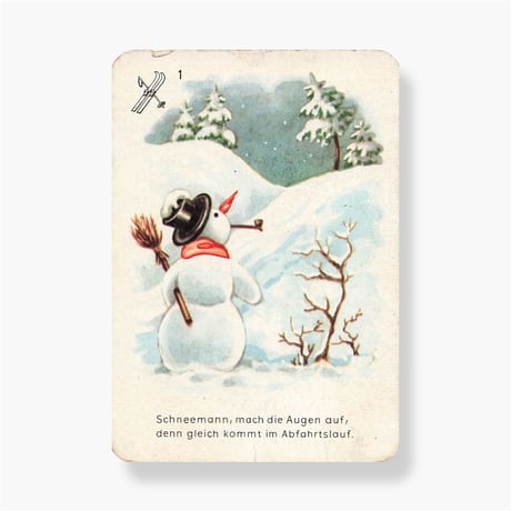 東ドイツ　カードゲーム　Sandmännchen　1967年　ばら売り　雪だるま