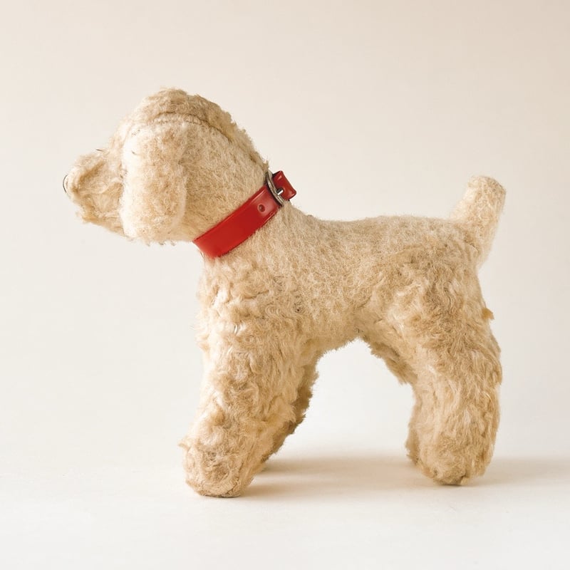西ドイツ 年代不明 小さな白い犬 ぬいぐるみ 全長13cm | こぐま舎