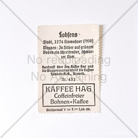 コーヒー・ハーグ広告切手　Lobsens
