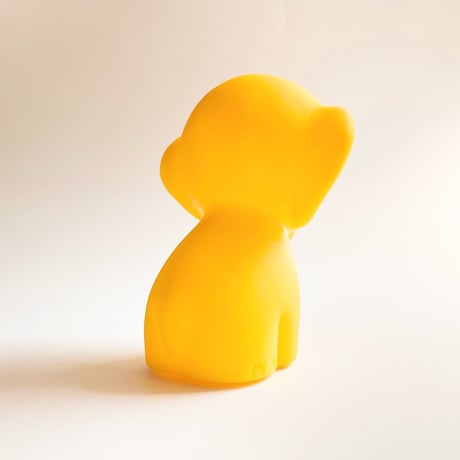 ソビエト　年代不明　黄色いぞう　ソフビ　人形　高さ11cm