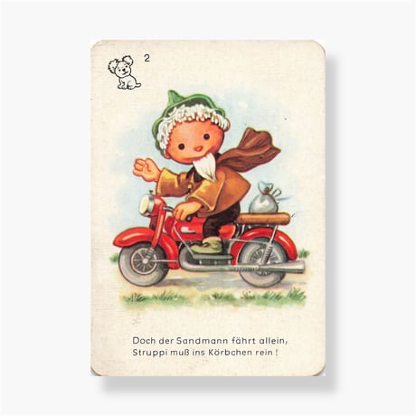 東ドイツ　カードゲーム　Sandmännchen　1967年　ばら売り　バイクに乗る
