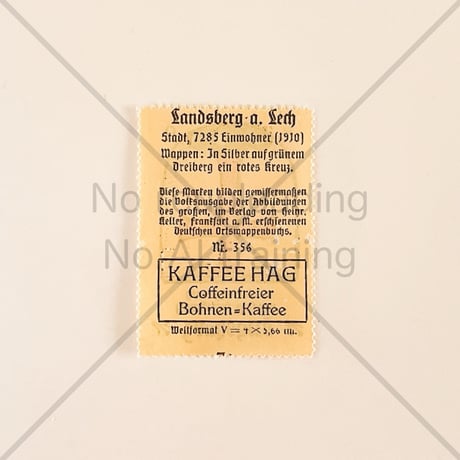 コーヒー・ハーグ広告切手　Landsberg