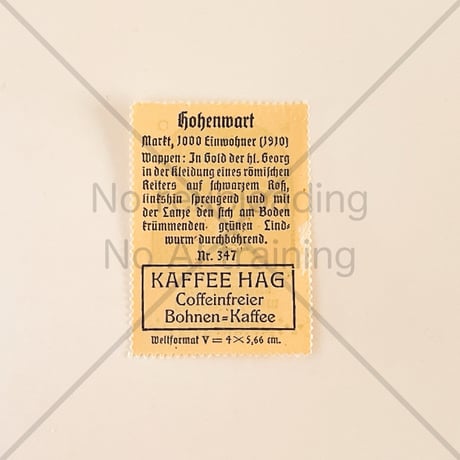 コーヒー・ハーグ広告切手　Hohenwart
