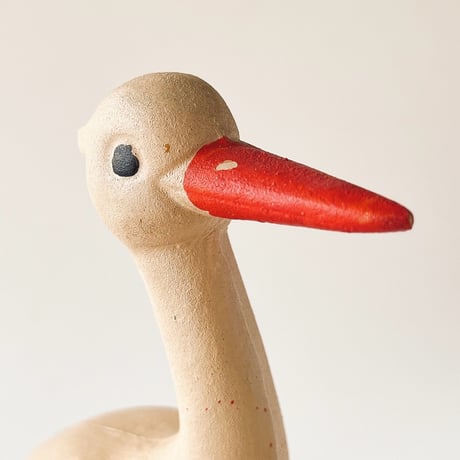 ソビエト　年代不明　コウノトリ　ソフビ　人形　高さ20cm