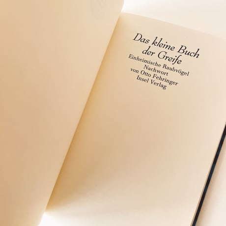ドイツ　インゼル文庫「Das kleine Buch der Greife」No.515 （猛禽類図鑑）