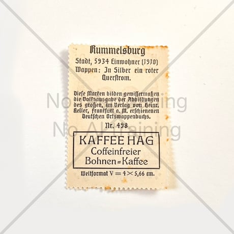 コーヒー・ハーグ広告切手　Rummelsburg