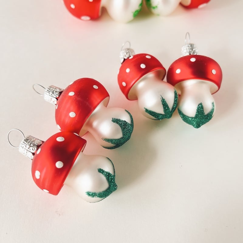 ヴィンテージ　チェコガラスオーナメント　金魚　水玉　クリスマスオーナメント　レア ヴィンテージ チェコガラスオーナメント 金魚 水玉 クリスマス