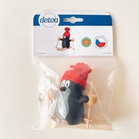 チェコ　木製おもちゃ　クルテクとスキー　DETOA(デトア)