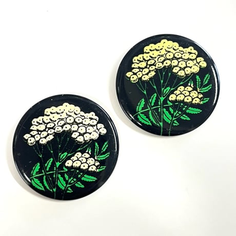 ソビエト　缶バッジ　ノコギリソウ　1970s