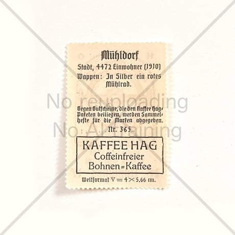 コーヒー・ハーグ広告切手　Mühldorf