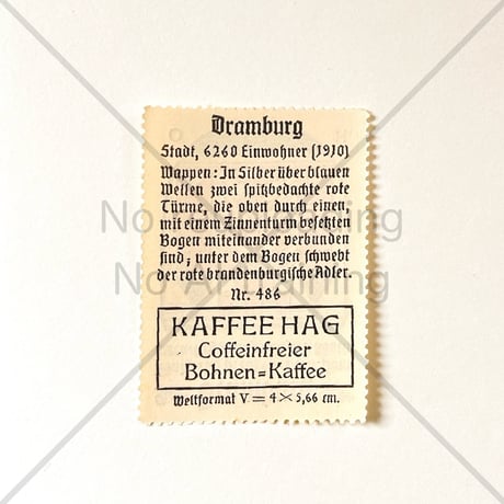 コーヒー・ハーグ広告切手　Dramburg