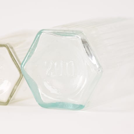 ドイツ　六角形　透明　ガラス瓶1-200ml　1930年代