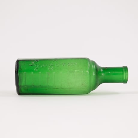 ドイツ　Lysoform　小　グリーン　ガラス瓶38　100ml　入り口欠け