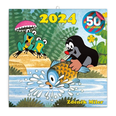 チェコスロバキア　カレンダー　モグラのクルテク　2024年