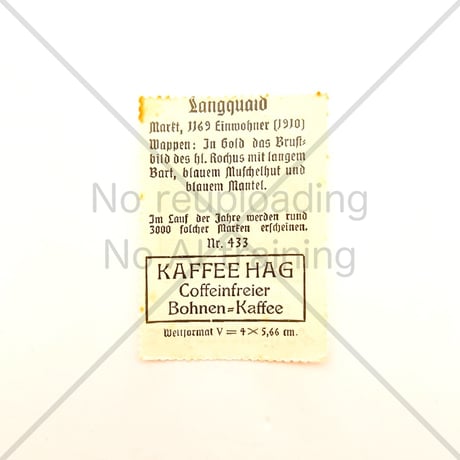 コーヒー・ハーグ広告切手　Langquaid
