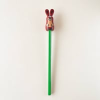 チェコ　クルテクのうさぎ　鉛筆キャップと鉛筆　DETOA(デトア)