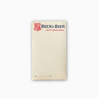 ドイツ　メモ帳　BECKS BIER　年代不明