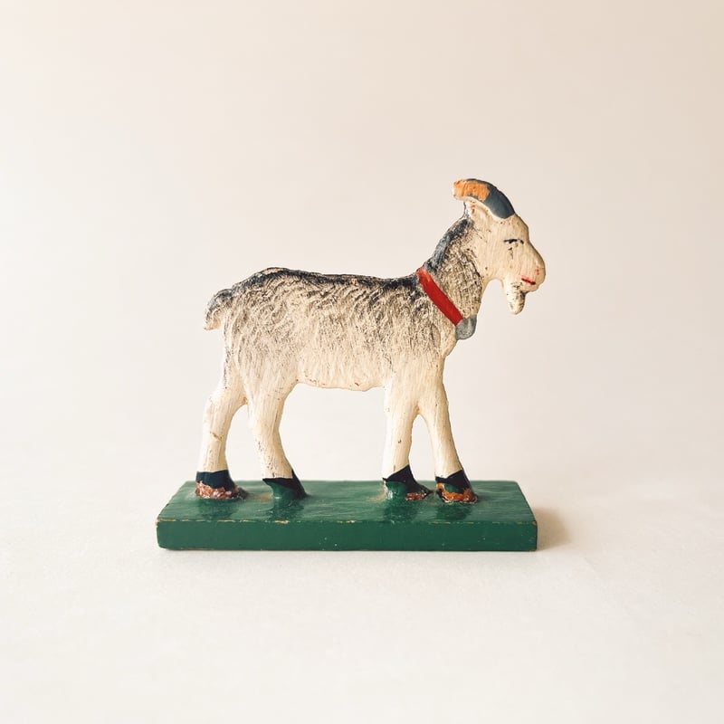 東ドイツ おもちゃ ツノのあるヤギ 1950年代–1970年代 木製 | こぐま舎