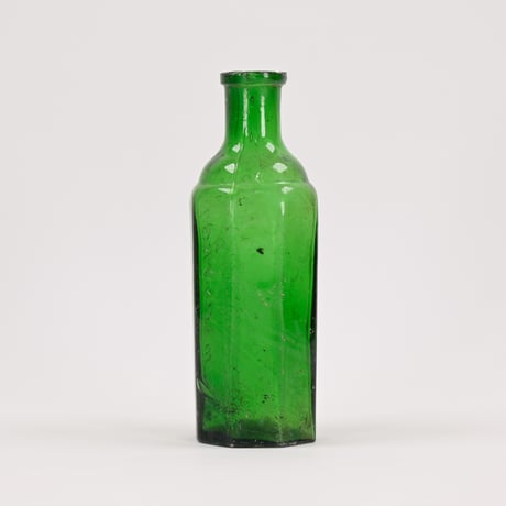 ドイツ　Lysoform　小　グリーン　ガラス瓶39　100ml　入り口欠け