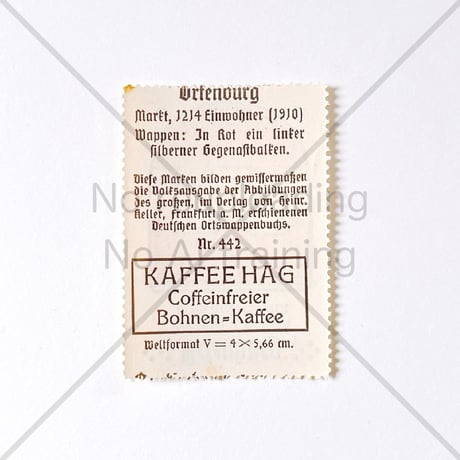 コーヒー・ハーグ広告切手　Ortenburg