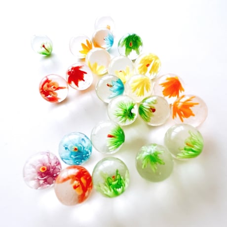 チェコ　ビー玉　花