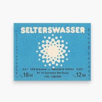 東ドイツ　SELTERWASSER　ドリンクのラベル　ラベル　ミネラルウォーター