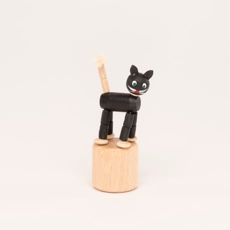 ドイツ　ザイフェン　木製おもちゃ　猫　グネグネ人形