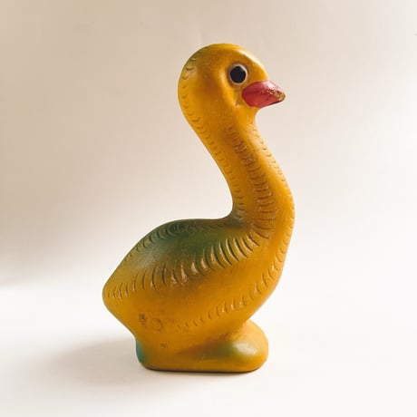 ソビエト　年代不明　黄色のガチョウ　ソフビ　人形　高さ18cm