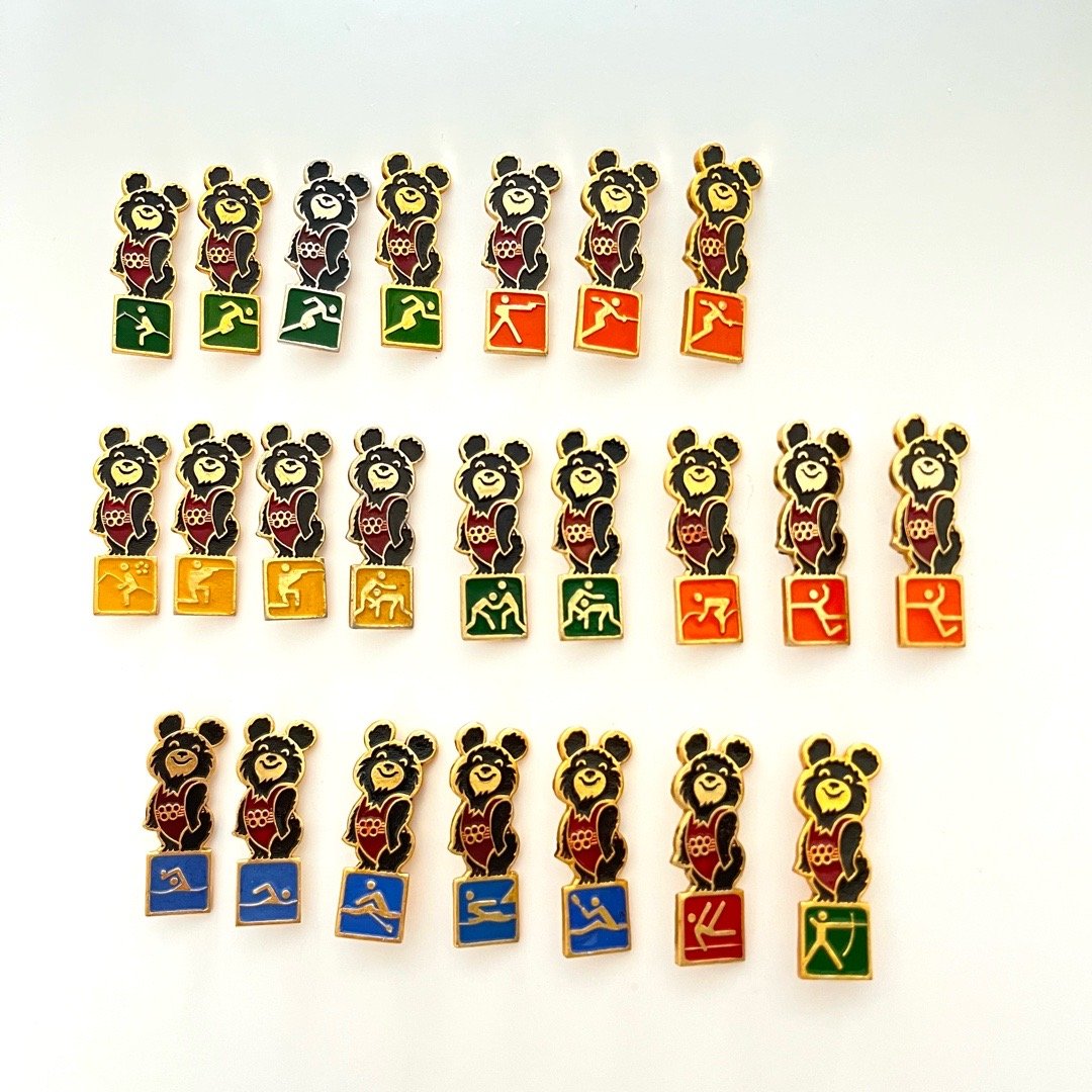 ソビエト ミーシャ オリンピック競技 ピクトグラムバッジ06 | こぐま舎