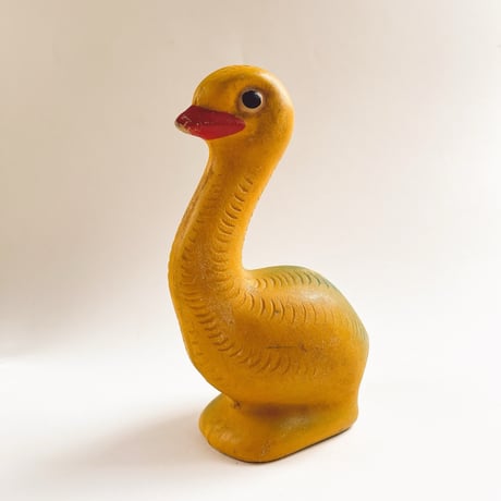 ソビエト　年代不明　黄色のガチョウ　ソフビ　人形　高さ18cm