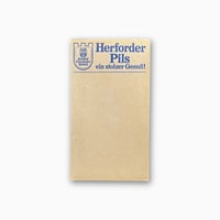 ドイツ　メモ帳　Herforder Pils　年代不明