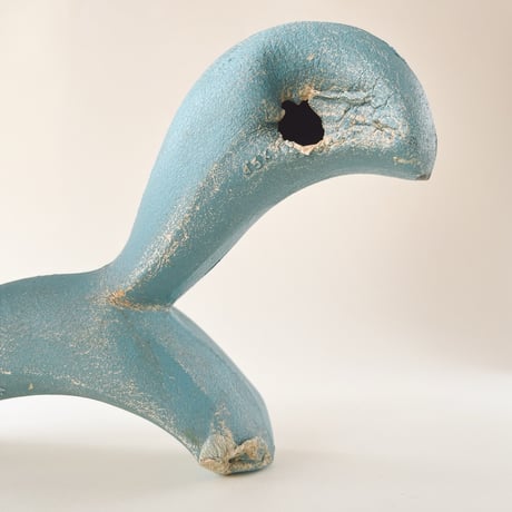 ソビエト　年代不明　水色のりす　フィギュア　全長22cm