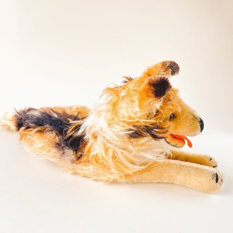 西ドイツ 年代不明 シュタイフ コリー ぬいぐるみ 全長25cm