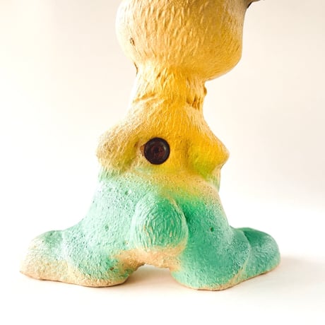 ソビエト　年代不明　緑色ズボンのうさぎ　ソフビ　人形　高さ17cm