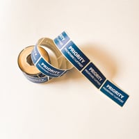 ドイツ　青いシール　PRIORITY　現行品　５枚１セット