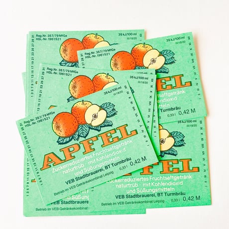 東ドイツ　APFEL　ドリンクのラベル　ラベル　ジュース
