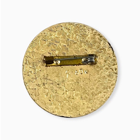 ソビエト　ヴィンテージバッジ　チェブラーシカ　ゲーナ金色　直径4cm