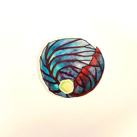 ダイカット　厚紙 　紫キャベツ