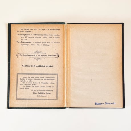 ドイツ　きのこ図鑑　Unsere essbaren Schwämme (1883)