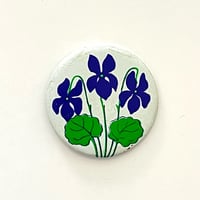 ソビエト　缶バッジ - Alpenveilchen, blau - 1970s
